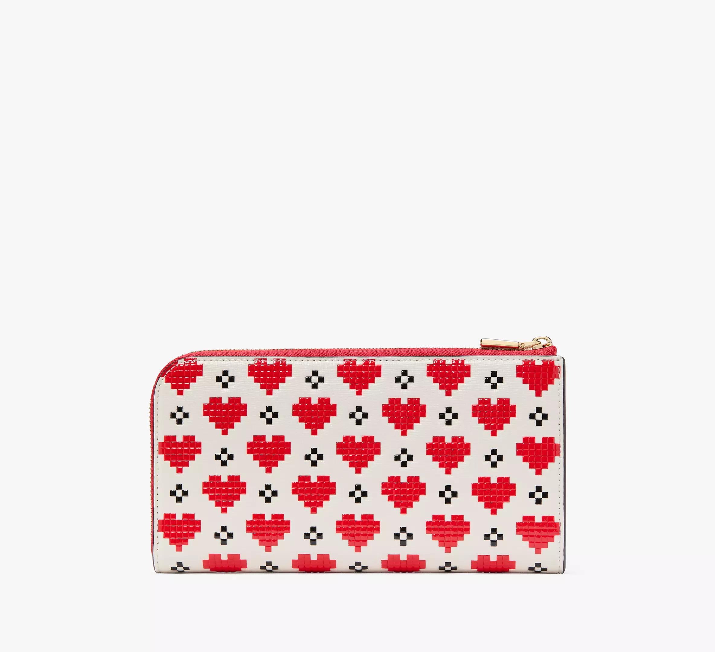 Devin Pixel Hearts Zip Around Continental Wallet Product Image