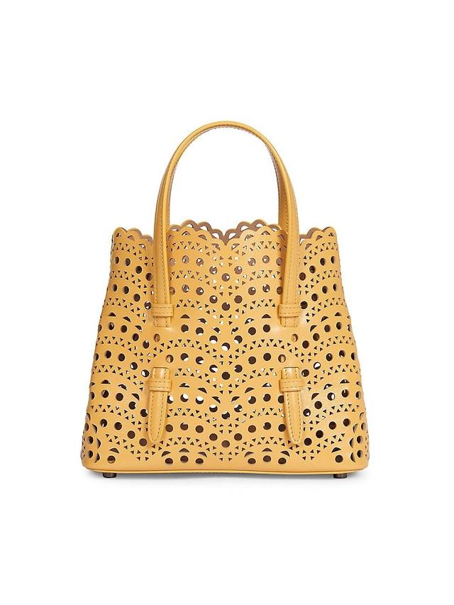 Womens Mini Mina Perforated Leather Tote Product Image