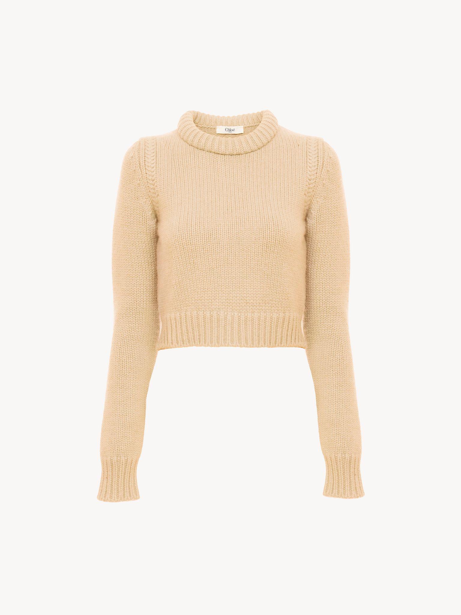 Cropped sweater in cashmere blend Product Image