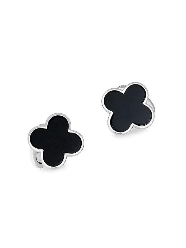 Onyx Clover Cuff Links Product Image