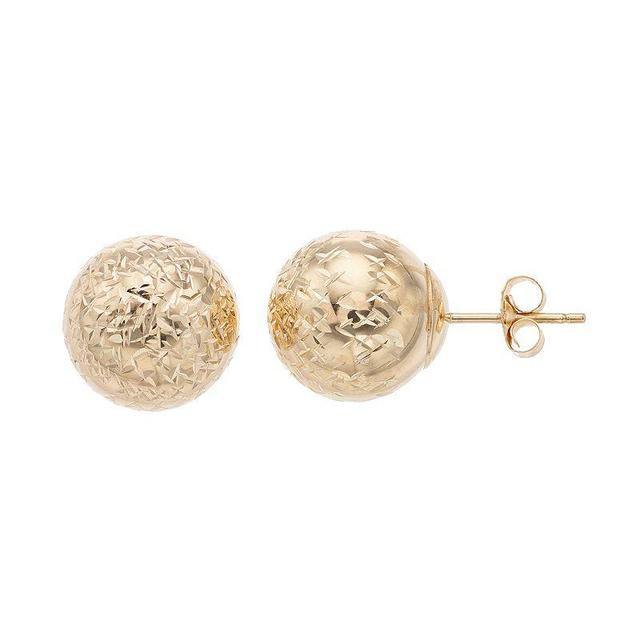 Forever 14K Textured Ball Stud Earrings, Womens, Gold Product Image