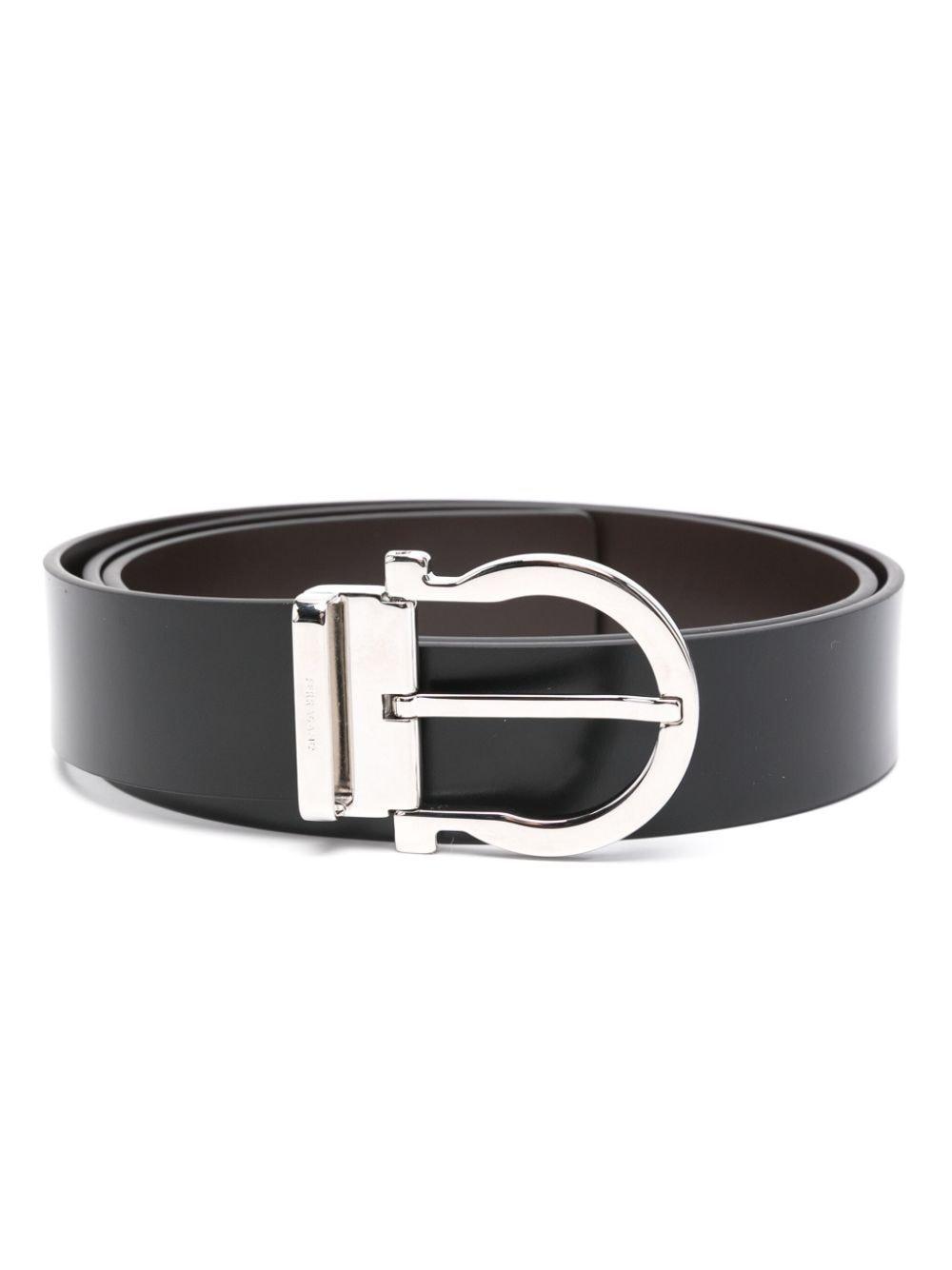 Gancini Belt In Black Product Image