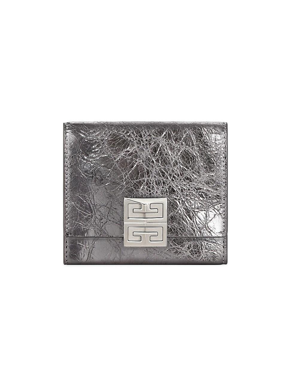 Womens 4G Trifold Wallet In Laminated Leather Product Image