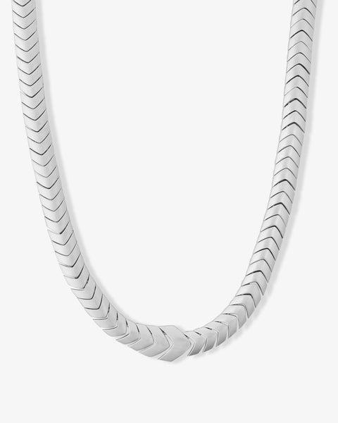 Serpent Herringbone Collar 18" - Silver Product Image