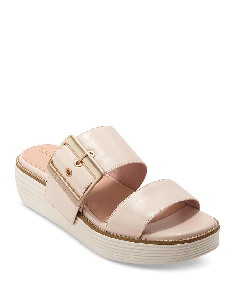 Womens OriginalGrand Buckle-Accented Leather Slide Sandals Product Image