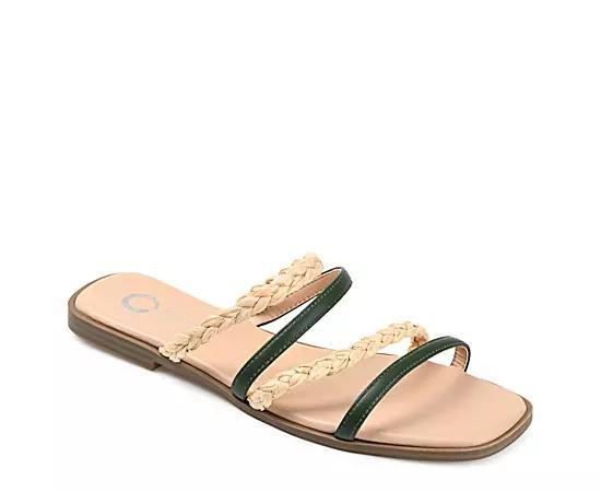 Journee Collection Brinna Tru Comfort Foam Womens Strappy Slide Sandals Green Product Image