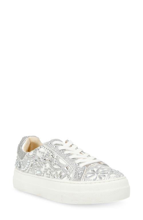 Blue by Betsey Johnson Reily Rhinestone Platform Sneakers Product Image