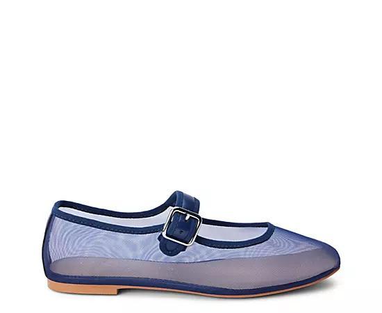 Coconuts Womens Tribeca Mesh Square-Toe Mary Jane Ballet Flat. Product Image