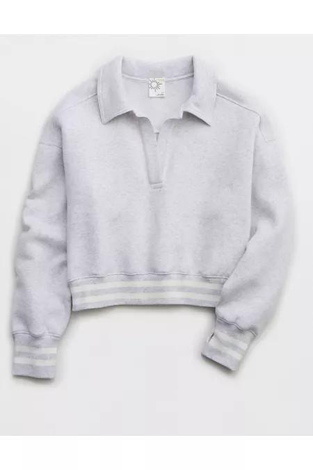 OFFLINE By Aerie Cloud Fleece Polo Sweatshirt Women's Product Image