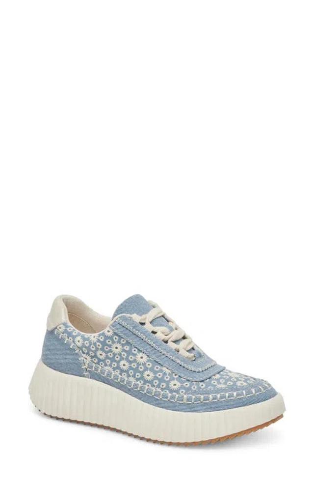 DOLCE VITA Dolen Platform Sneaker In Blue Floral Denim Product Image