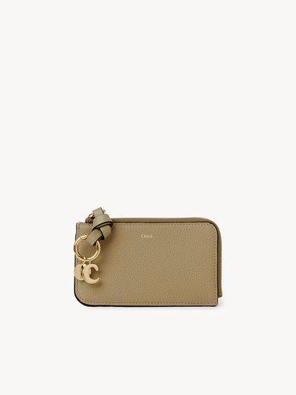 Alphabet wallet in grained leather Product Image