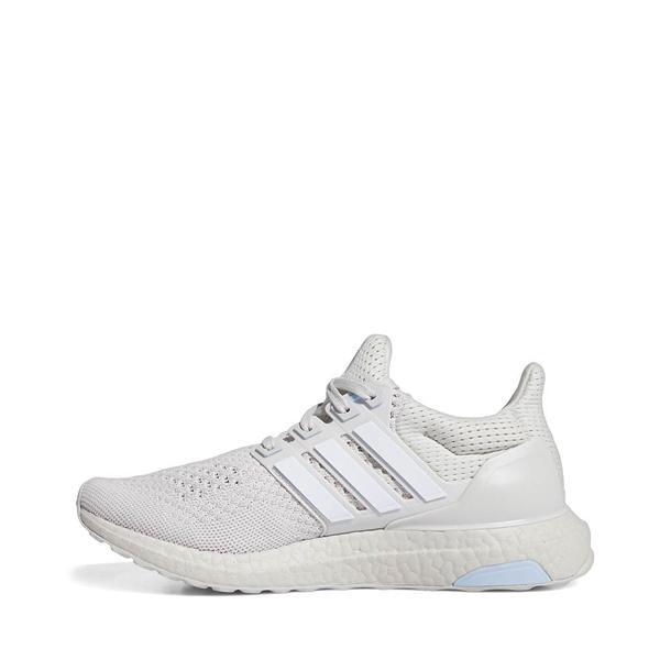 Womens adidas Ultraboost 1.0 Athletic Shoe - Grey / White / Glow Blue Product Image