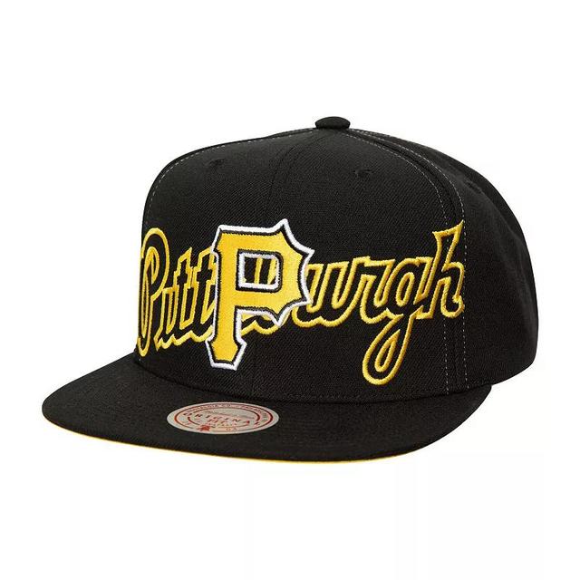 Mens Mitchell & Ness Pittsburgh Pirates Full Frontal Snapback Hat Product Image