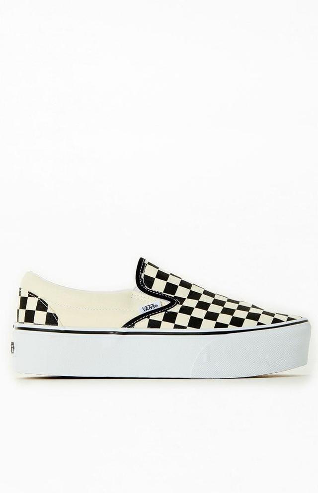 Vans UA Classic Slip-On Stackform Sneakers CheckerboardBlack/ White M 6/ W 7.5 Product Image