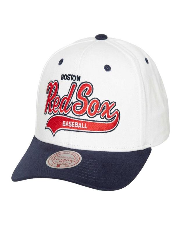 Mens Mitchell & Ness Boston Red Sox Cooperstown Collection Tail Sweep Pro Snapback Hat Product Image