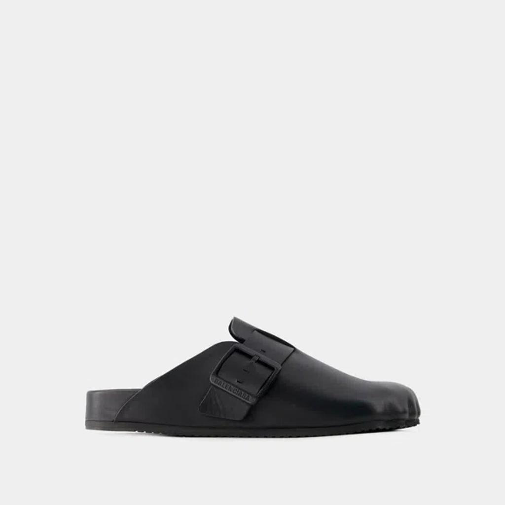 BALENCIAGA Sunday Slides -  - Leather - Black Product Image