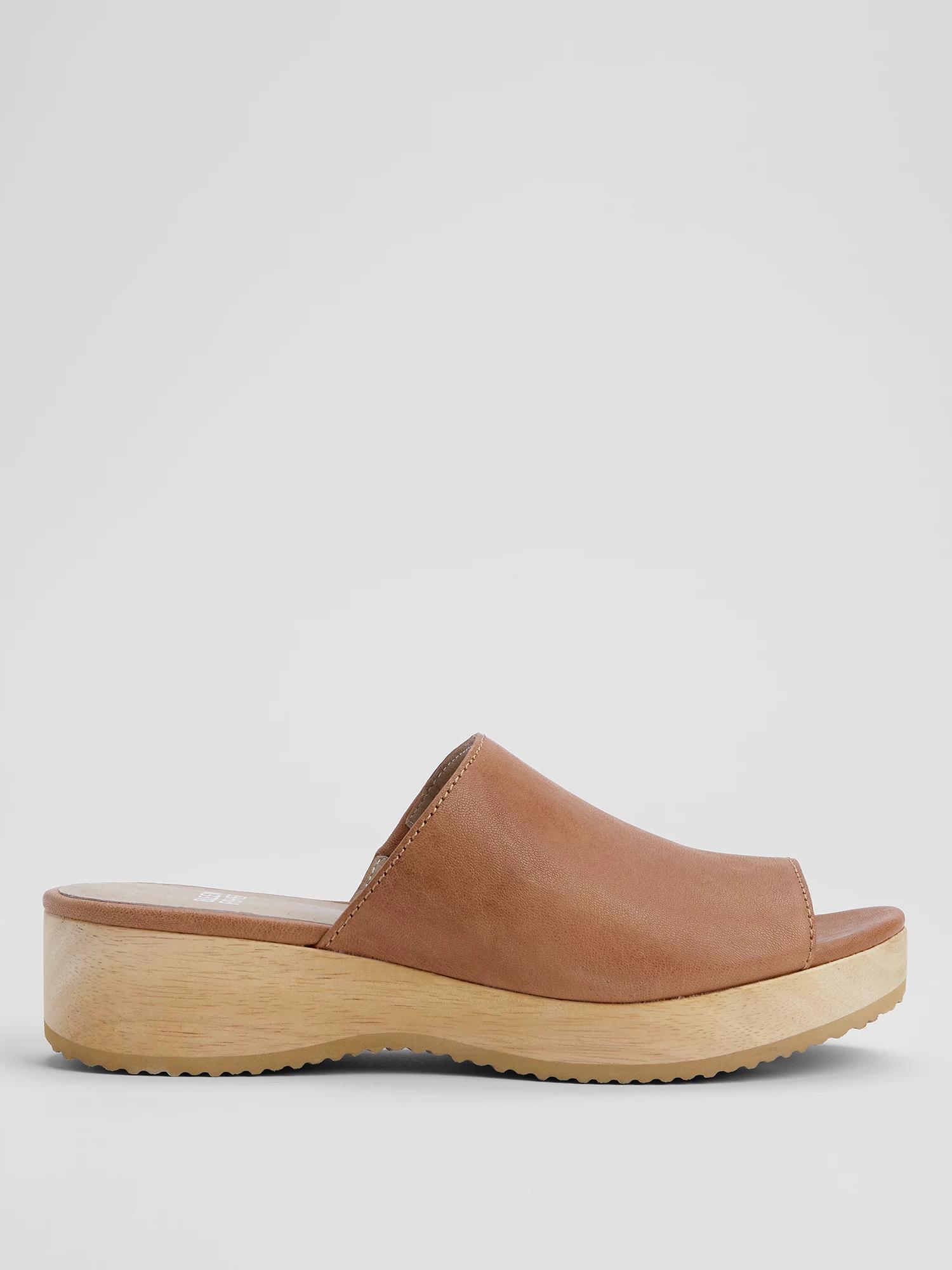 Novel Tumbled Leather Wedge Sandal product image