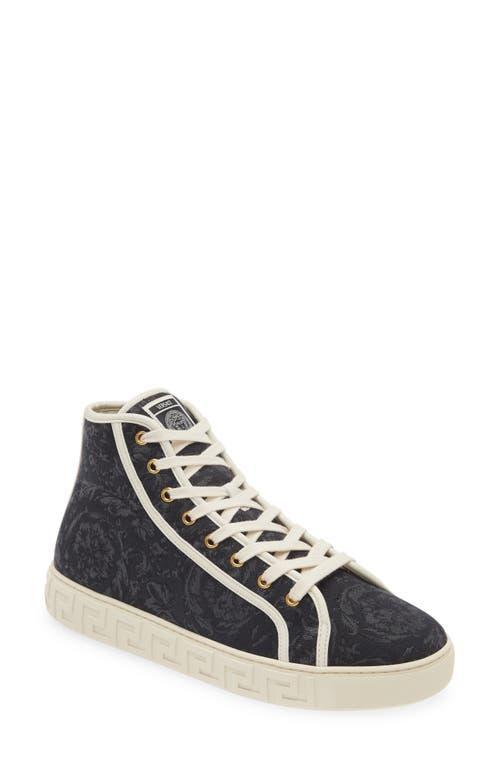 Versace Mens Lace Up High Top Sneakers Product Image