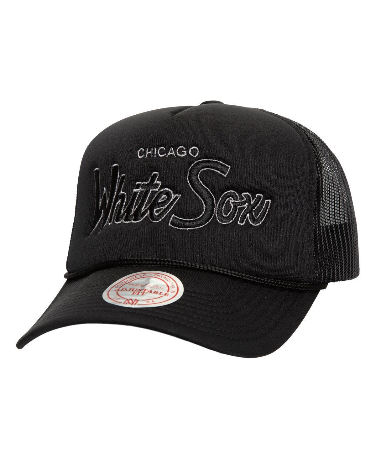 Mens Mitchell & Ness Chicago White Sox Script Trucker Adjustable Hat Product Image