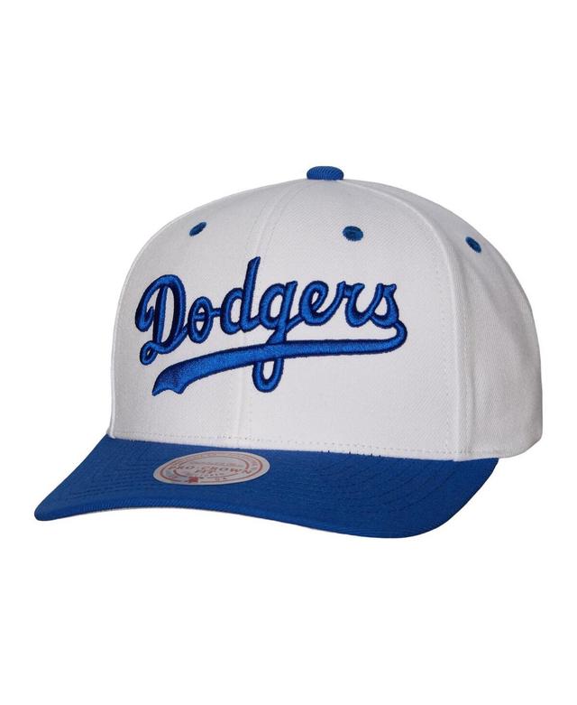 Mens Mitchell & Ness White Los Angeles Dodgers Cooperstown Collection Pro Crown Snapback Hat Product Image