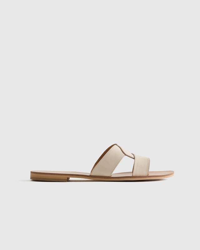 Women's Italian Leather Cutout Slide Sandal Product Image