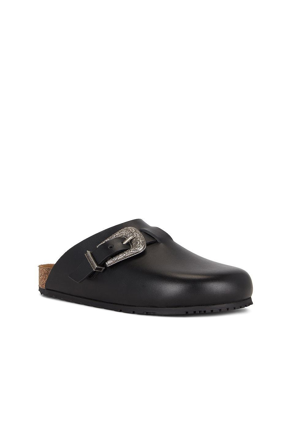 Saint Laurent Western Buckles Mule in Noir - Black. Size 42 (also in 40). Product Image