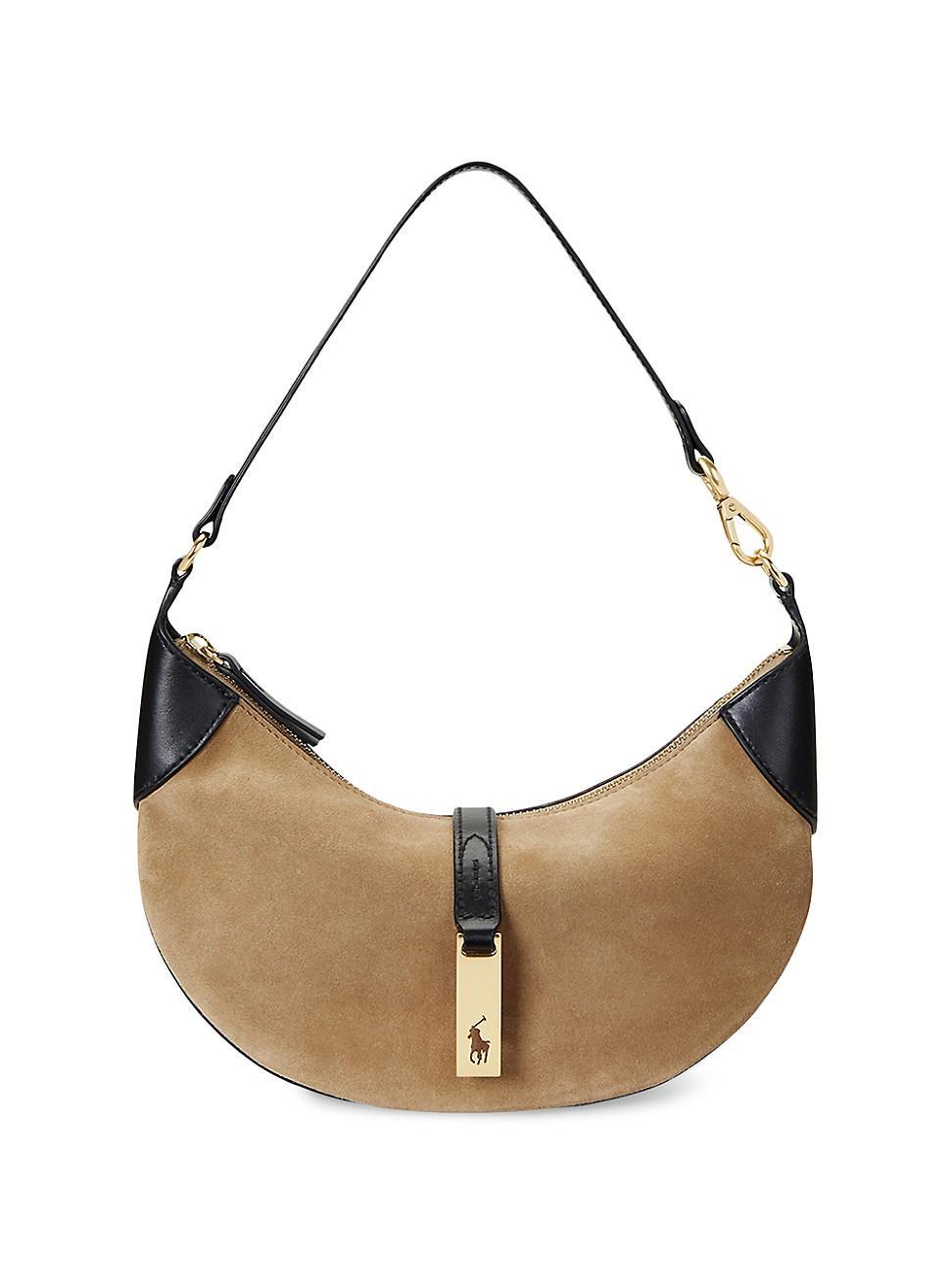 Womens Polo ID Mini Suede Shoulder Bag Product Image