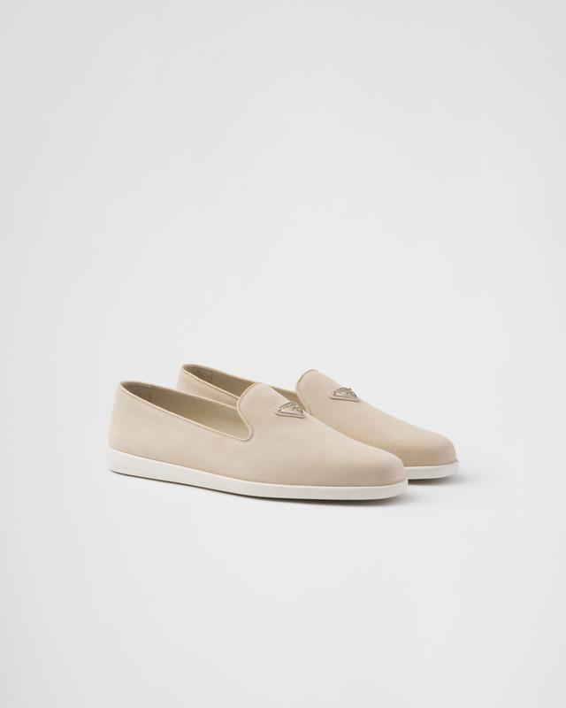 Suede calf leather slip-ons Product Image