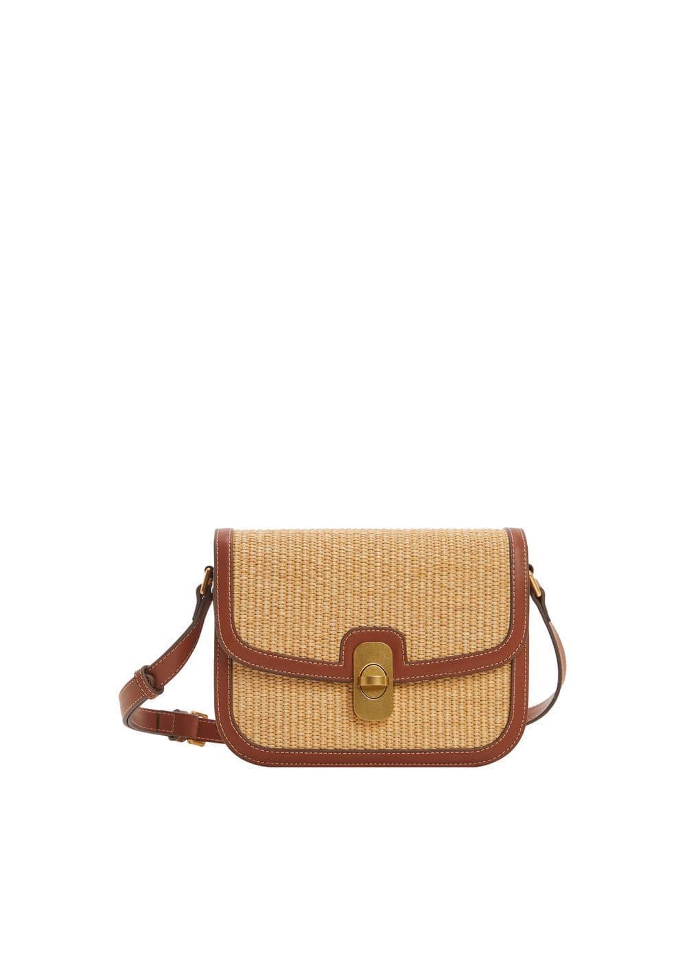 MANGO - Raffia-effect shoulder bag - One size - Women Product Image