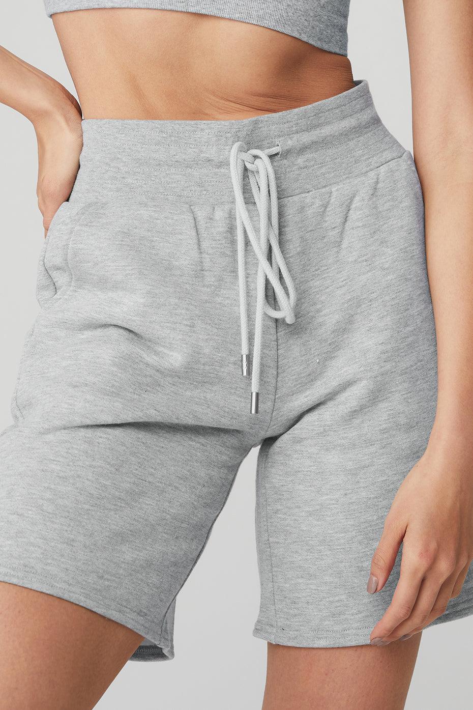 High-Waist Easy Sweat Short - Athletic Heather Grey Product Image