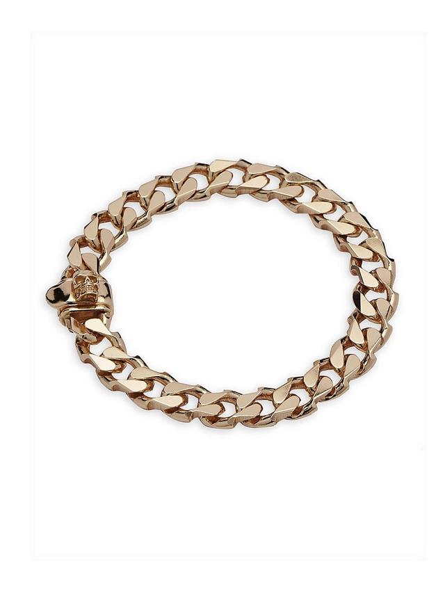 Mens 24K Gold-Plated Sterling SIlver Edge Chain Bracelet Product Image