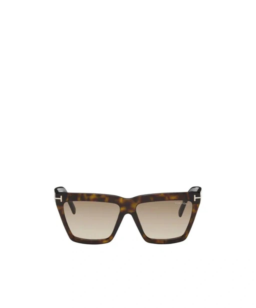 TOM FORD Eden Logo Sunglasses In Nude Product Image