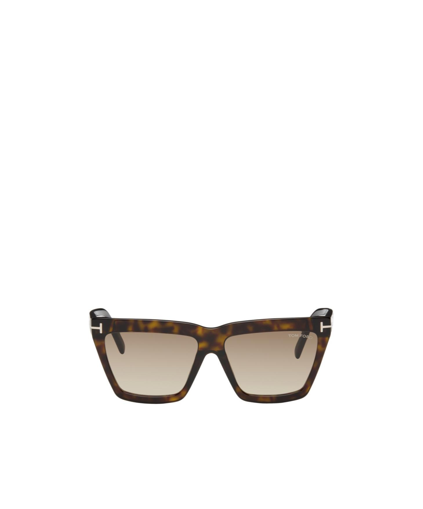 TOM FORD Eden Logo Sunglasses In Nude Product Image