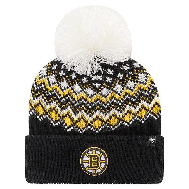 Womens 47 Boston Bruins ElsaCuffed Knit Hat with Pom Product Image