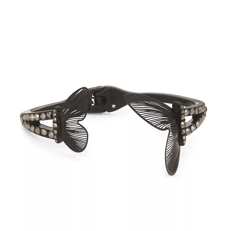 Simply Vera Vera Wang Butterfly Wing Cuff Bracelet, Womens, Black Product Image