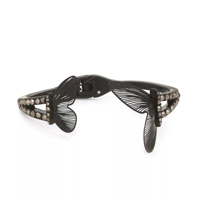 Simply Vera Vera Wang Butterfly Wing Cuff Bracelet, Womens, Black Product Image