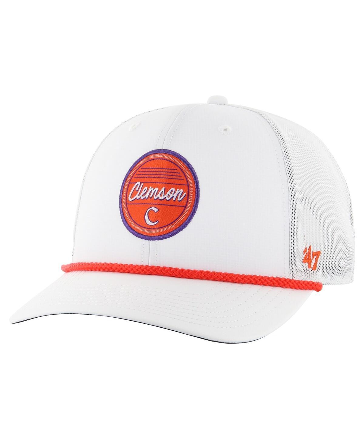 Mens 47 Brand White Clemson Tigers Fairway Trucker Adjustable Hat Product Image