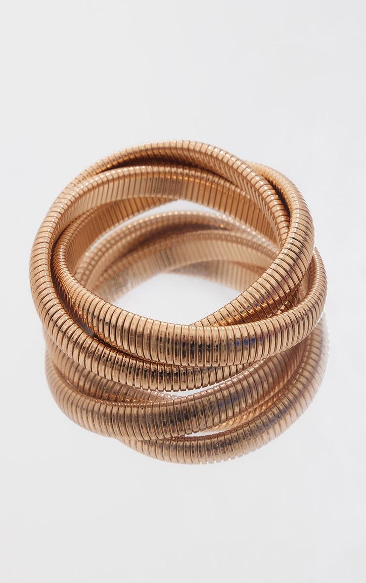 Gold Rib Twist Bracelet Product Image