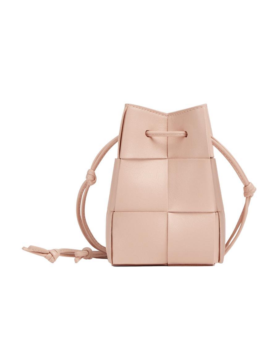 BOTTEGA VENETA Cassette Mini Bucket Bag In Pink Product Image