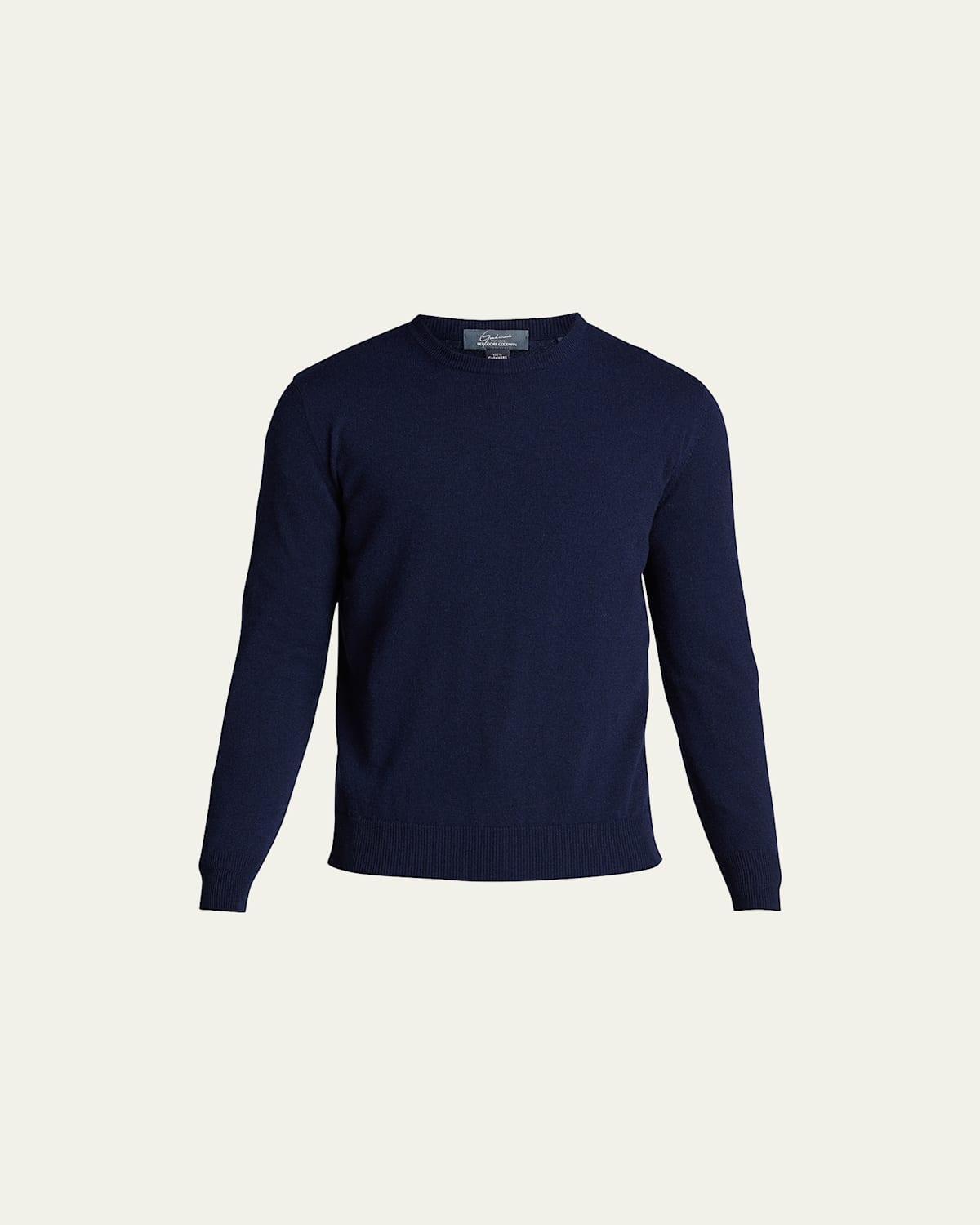 Mens Solid Cashmere Crewneck Sweater Product Image