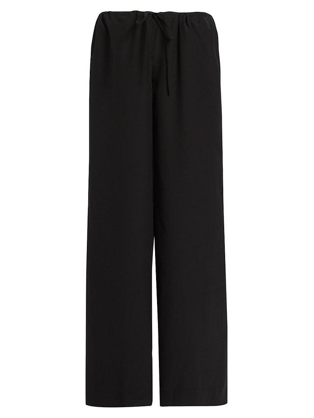 Womens Adriel Wide-Leg Silk Trousers Product Image