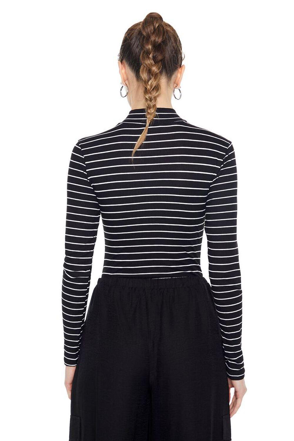 Striped Mock Neck Bodysuit | Forever 21 Product Image