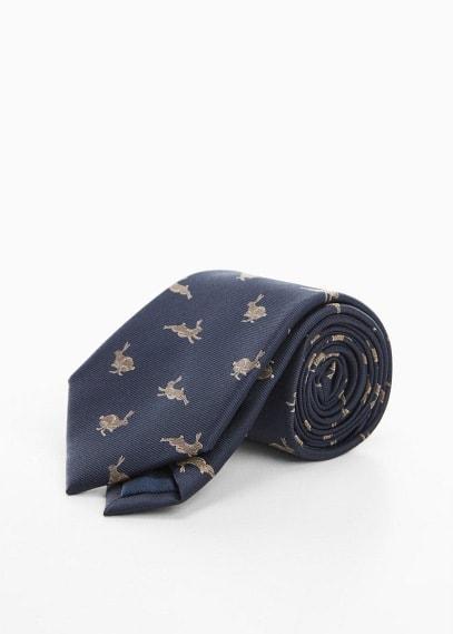 MANGO MAN - Tie with animals print - One size - Men Product Image