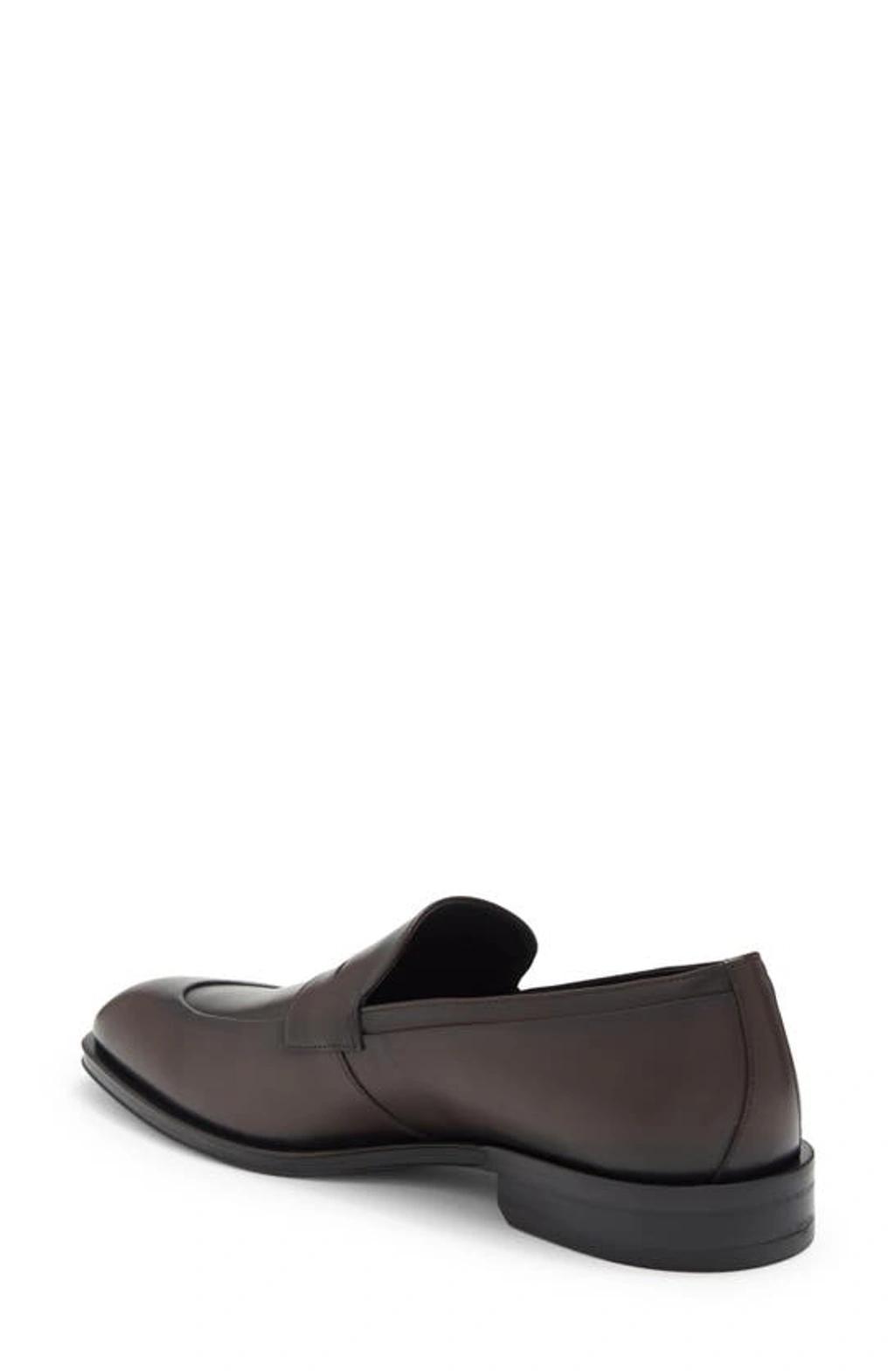 HUGO BOSS Derrek Penny Loafer In Dark Brown Product Image