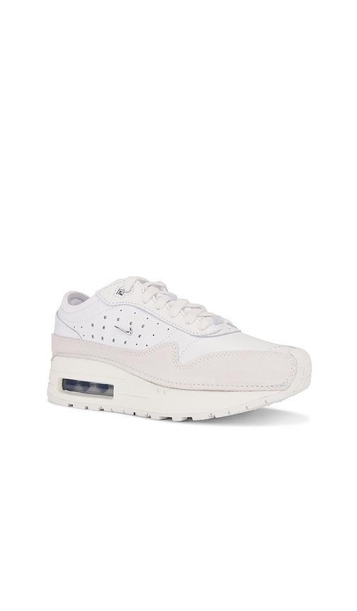 NIKE X Jacquemus Air Max 1 Sneaker In Summit White  Metallic Silver  & Sail Product Image