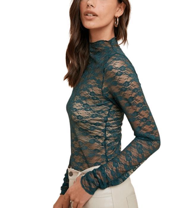 Deidre Lace Mesh Top Product Image