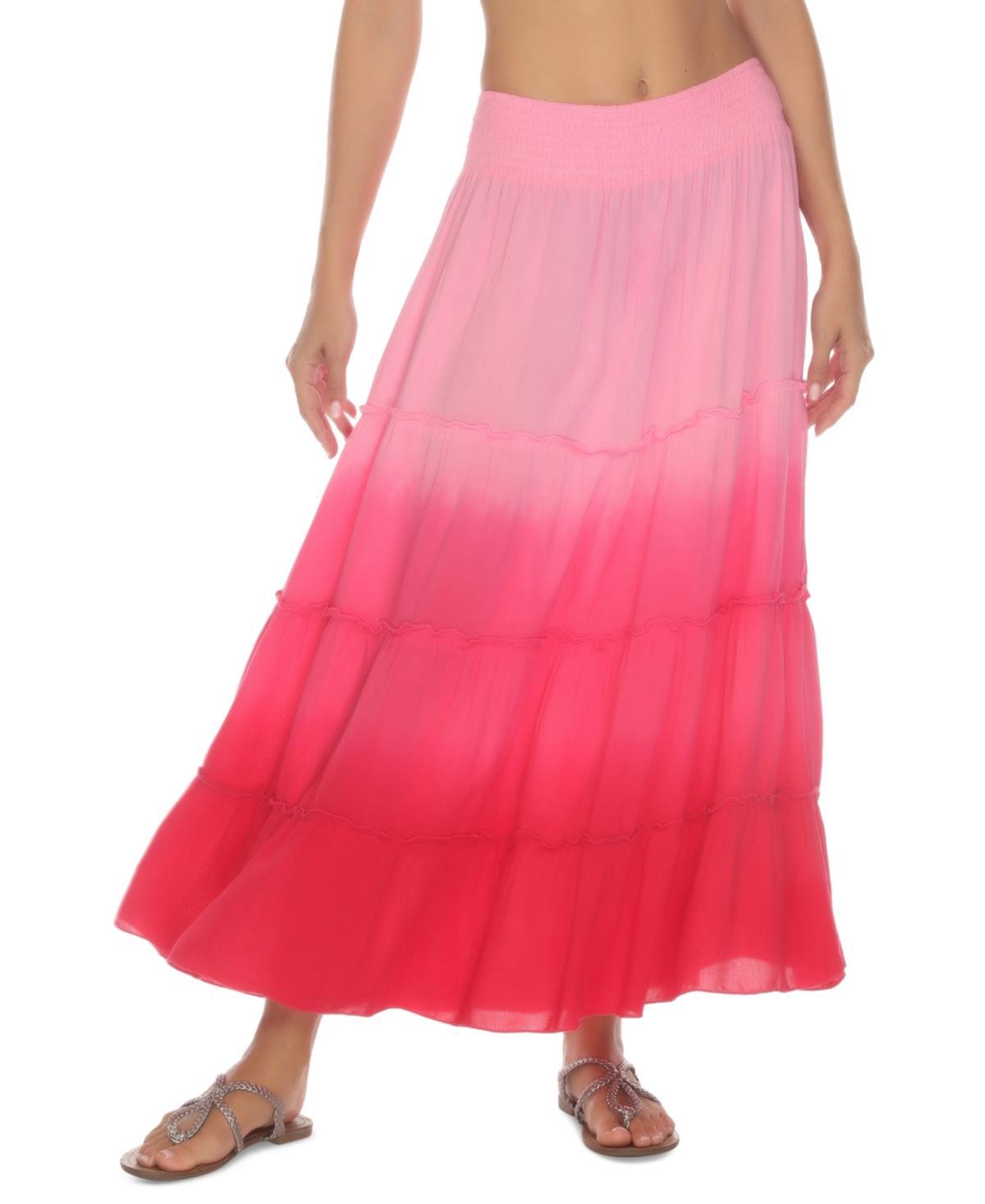 Raviya Womens Smocked-Waist Ombre Skirt Cover-Up Product Image