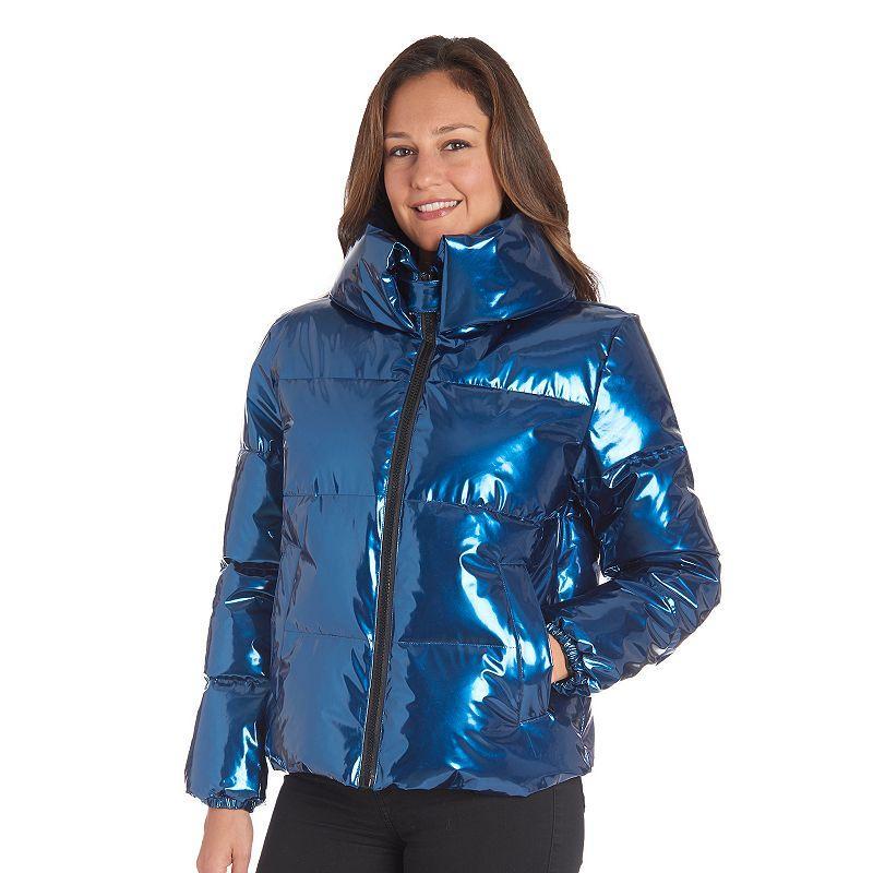 Womens Fleet Street Shiny Puffer Coat Product Image