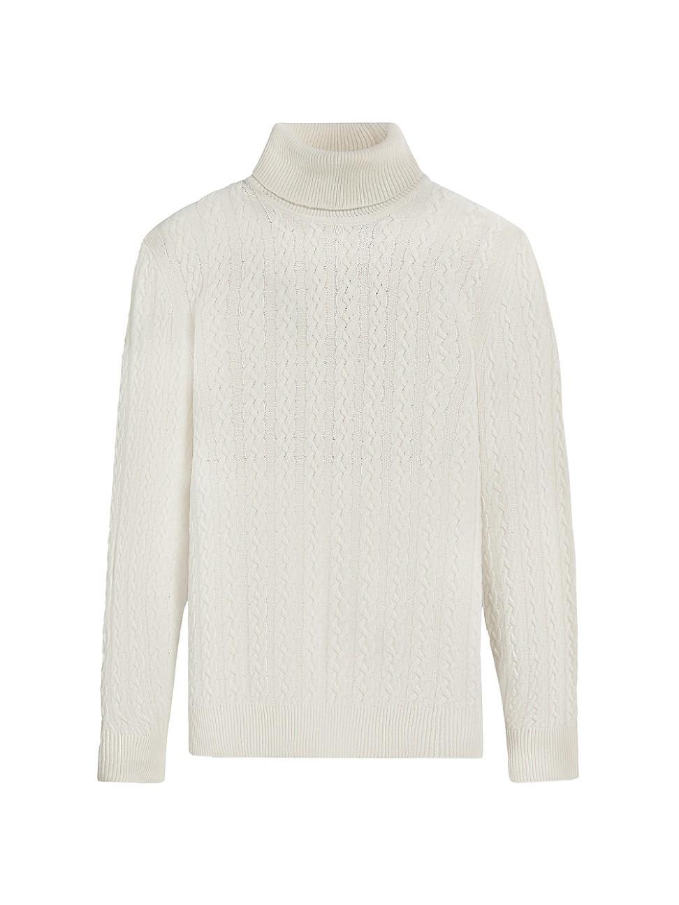 Mens Wool-Blend Turtleneck Sweater Product Image