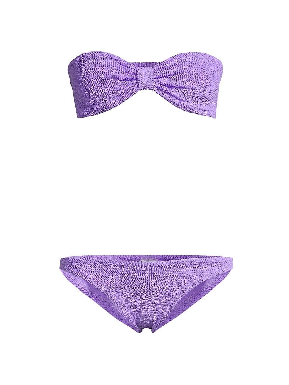 Womens Jean Bow Two-Piece Bikini Set Product Image